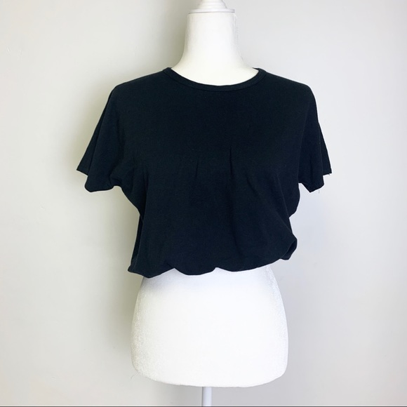 Olivia Rae Crop Top Black Basic Short Sleeve Shirt NWOT - Picture 7 of 8